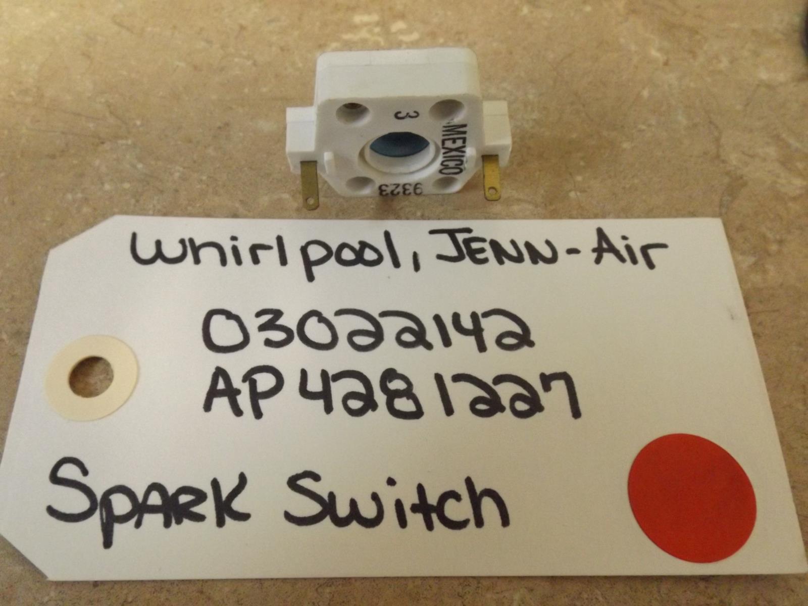 WHIRLPOOL STOVE 03022142 SPARK SWITCH (NEW) WHIRLPOOL STOVE 03022142 SPARK SWITCH (NEW)